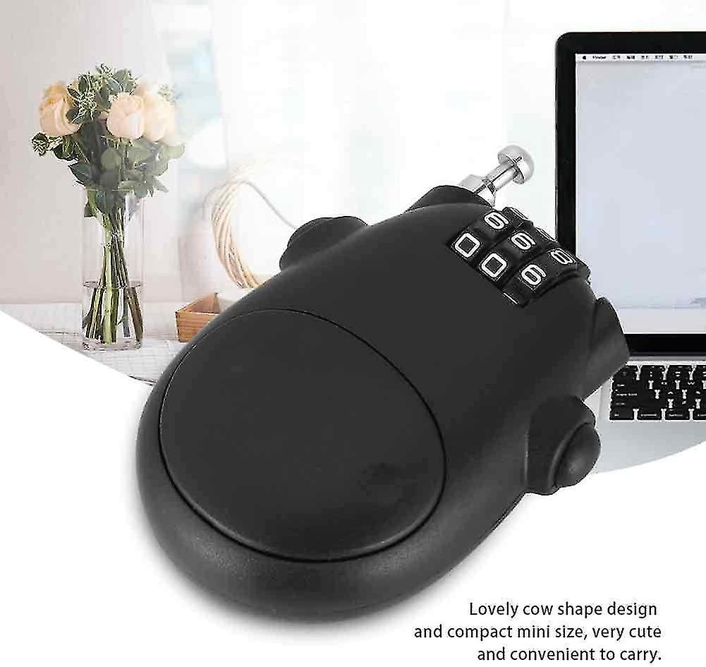 Combination Padlock With 3-digit Combination Cable Lock, 80cm Extendable Cable, Heifer Shape, Person