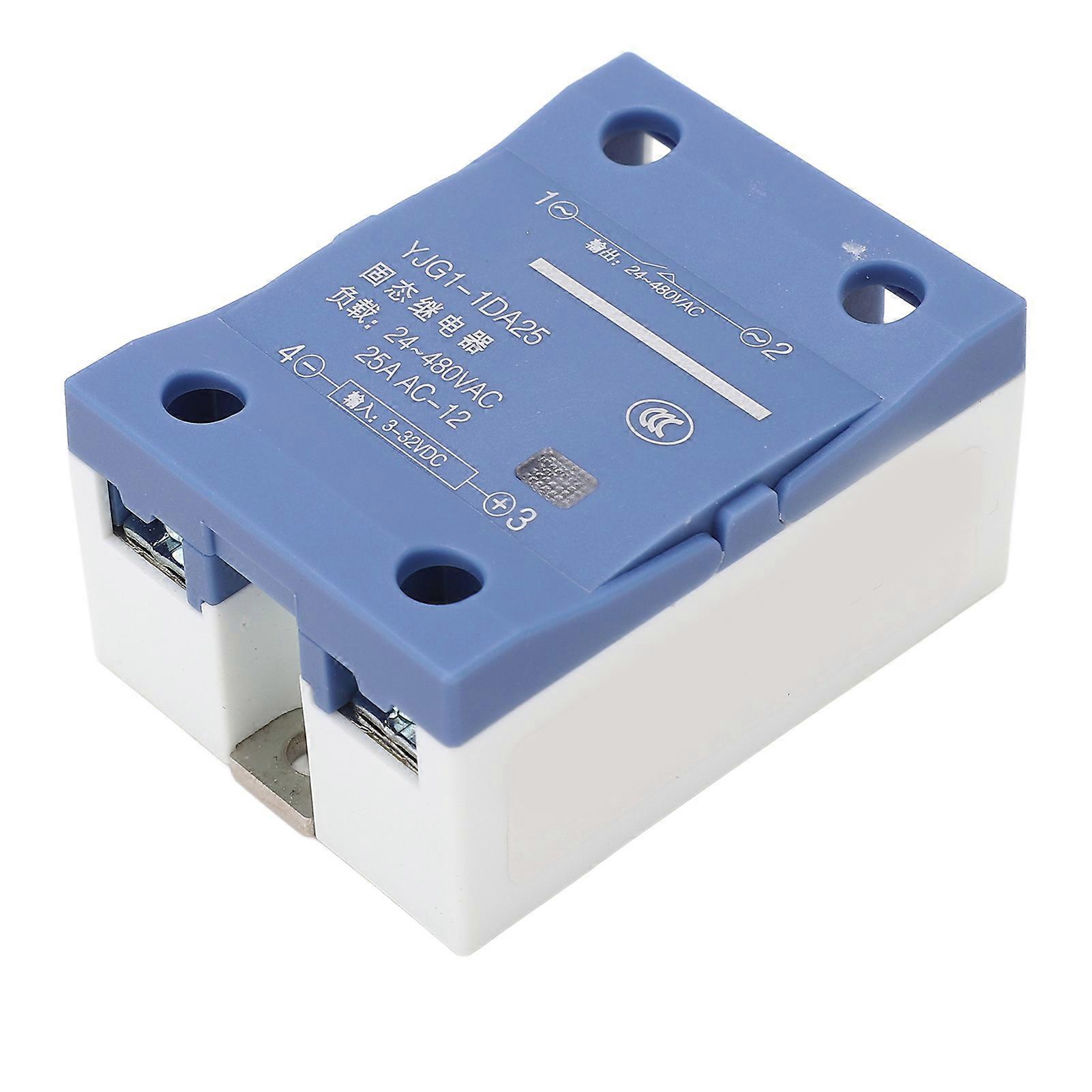 Single Phase Solid State Relay 3 to 32VDC Input 24 to 480VAC Output Solid State Resistance Regulator 25A