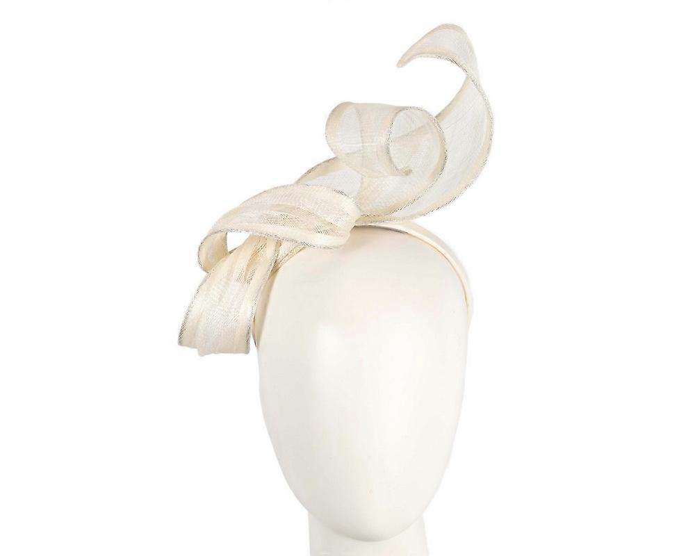 Cream sinamay fascinator by Max Alexander MA952C