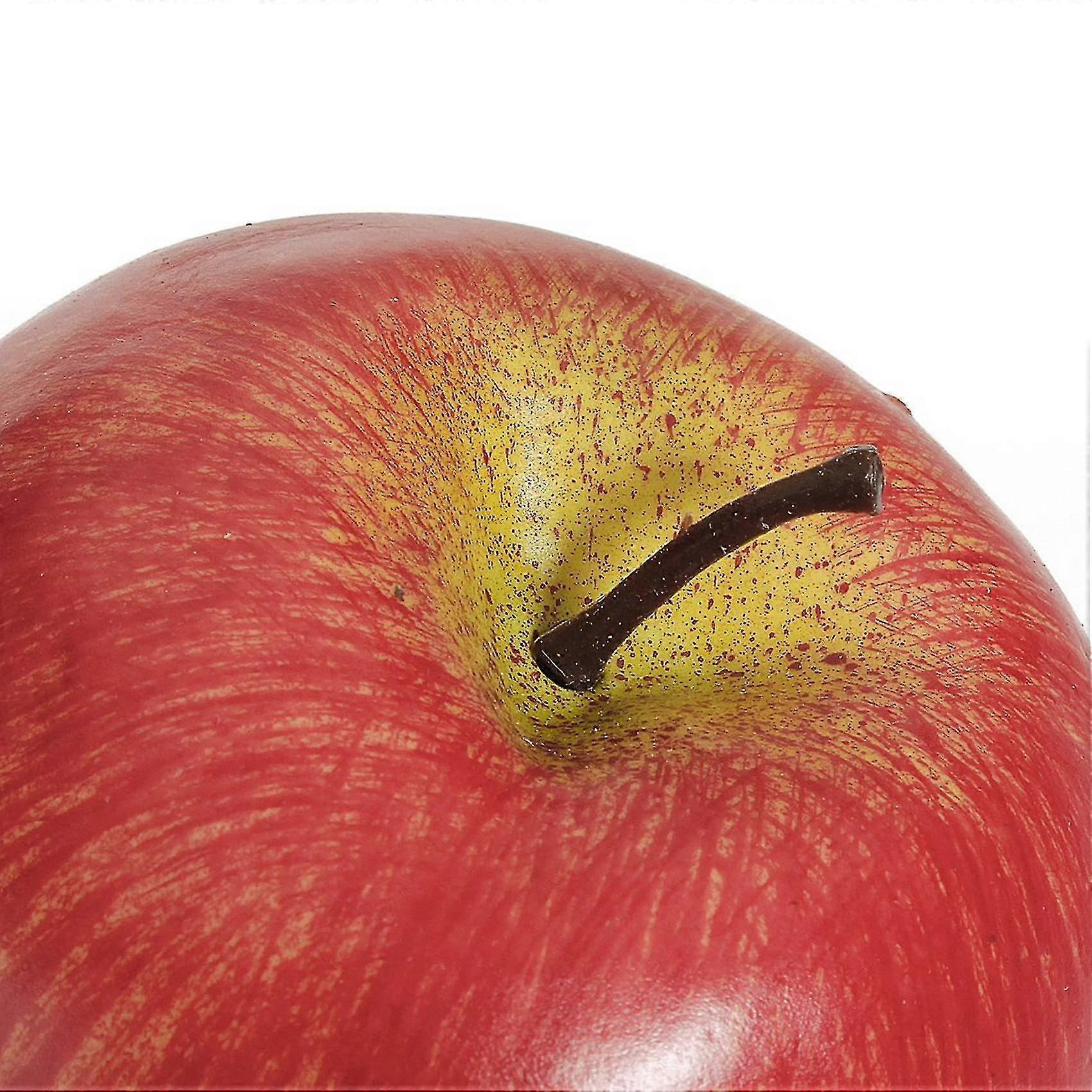 10 Pommes Décoratives Artificielles - Plastique Réaliste - 7,5cm - Décoration Maison/cuisine