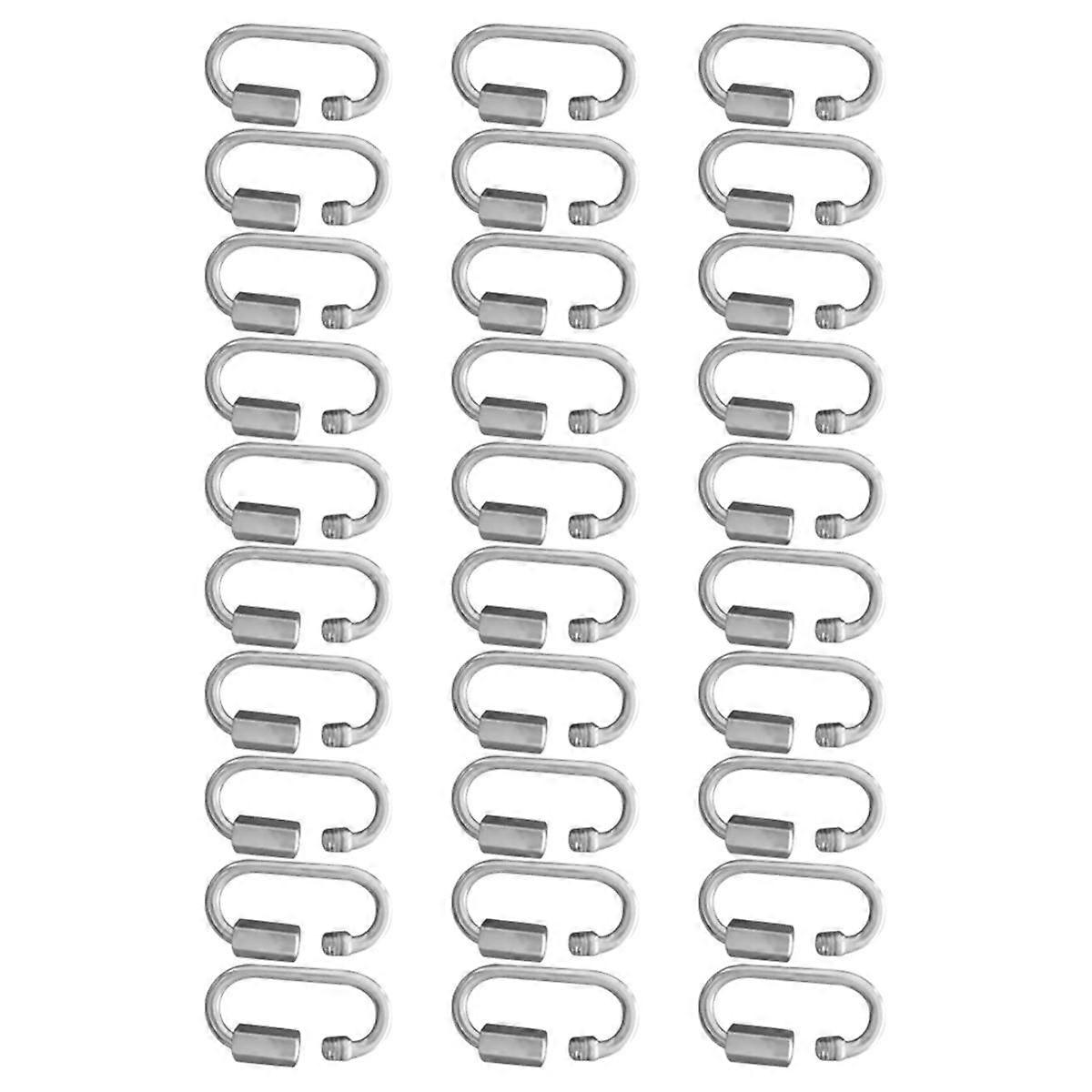 4MM Quick Connect, ,Heavy Duty Stainless Steel Quick Connect for Hammocks, Camping and Outdoor Equipment (30Pcs)