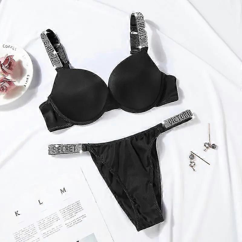 2 Pices Victoria's Secret Comfort Plus Size Underkläder Ensemble Femme Spets Underkläder Sexig Ensemble Push Up Behåar För Kvinnor