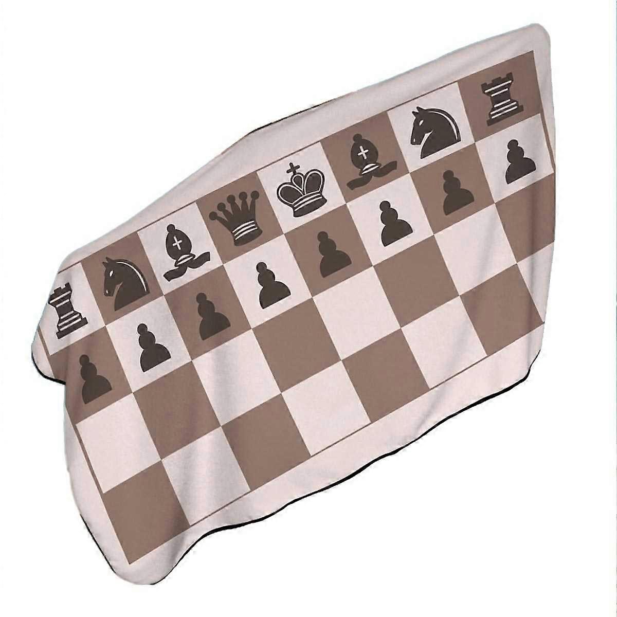 Cool Brown Chess Microfiber Beach Towel