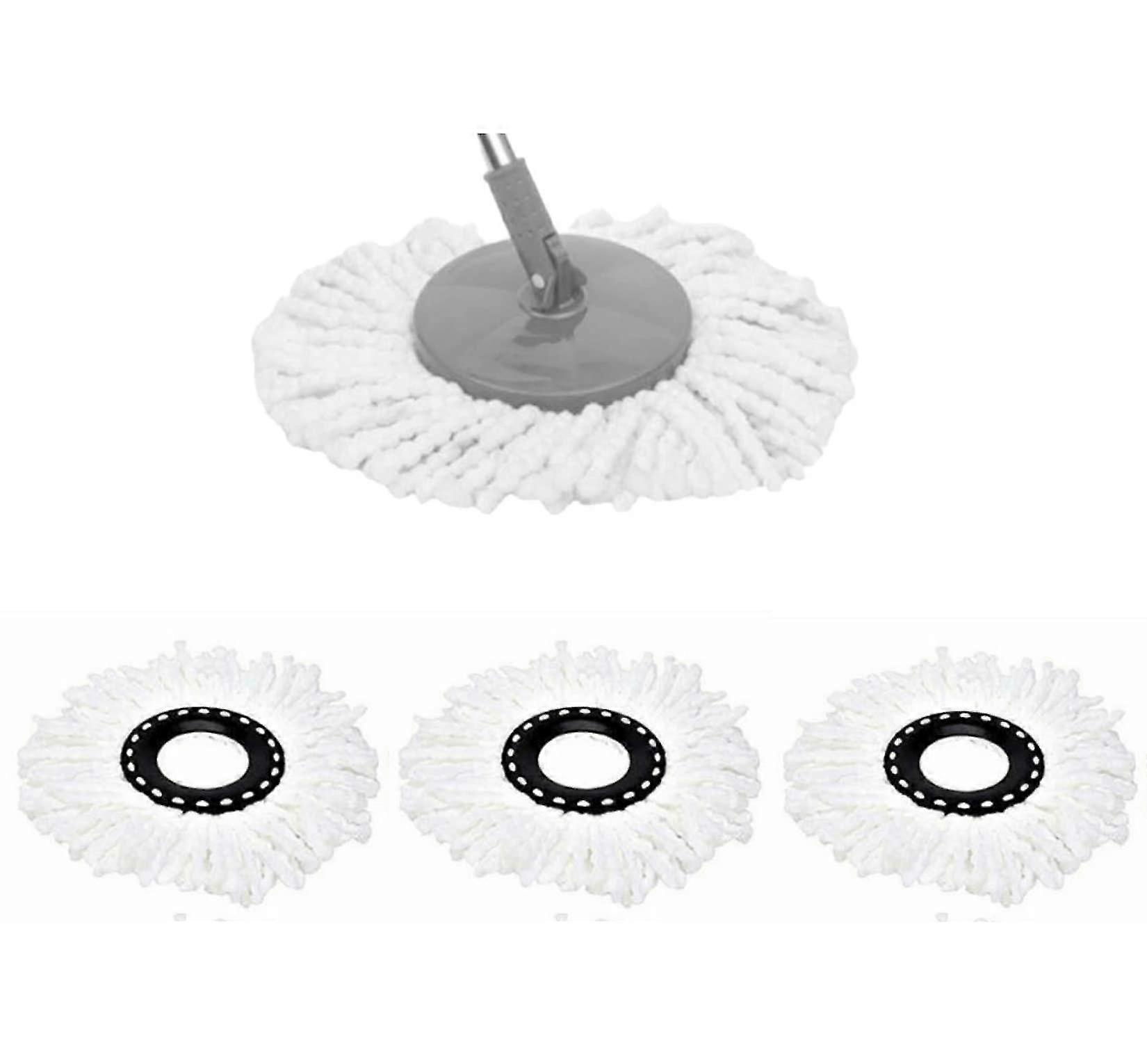 3 Pacote Premium Replacement Mop Heads Refil for 360 Rotating Round Spin Magic Mop