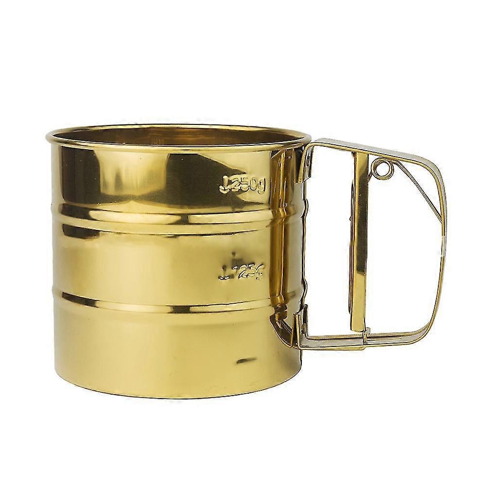 Stainless Steel Hand-held Flour Sieve Cup, Kitchen Baking Tool