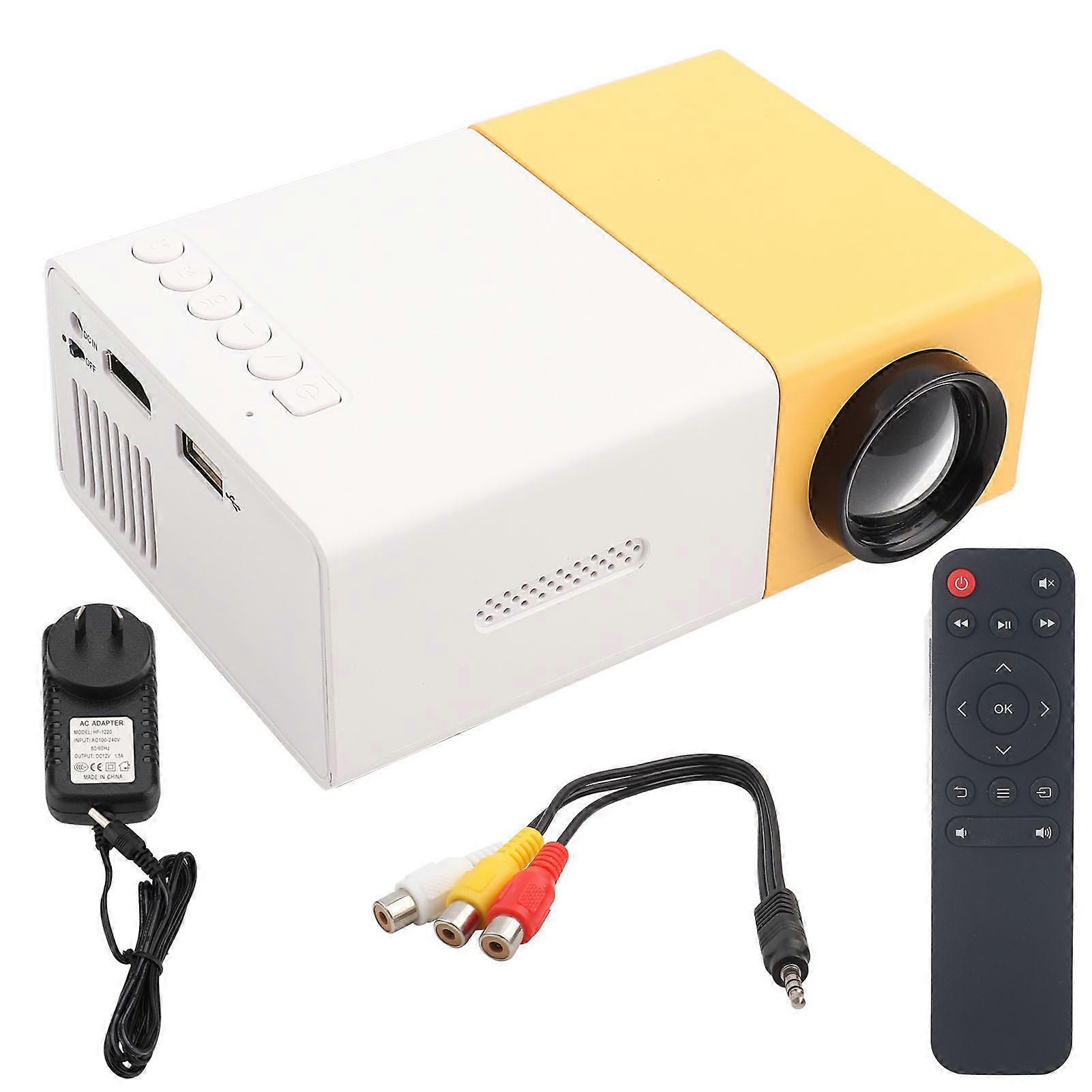 Mini Stylish Home Theater Portable LED Projector High Definition Support 1080P HDMI VGA Multimedia Player AU Plug 110?240V