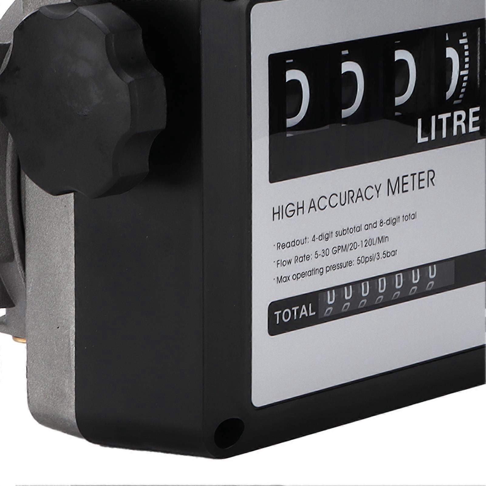 4 Digits Fuel Flow Meter Large Screen Display 530GPM 20120L/Min High Accuracy for Gasoline