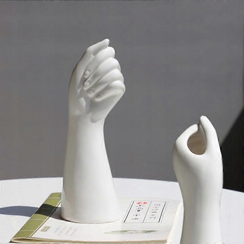 Simulation Human Hand Art Ceramic Vase