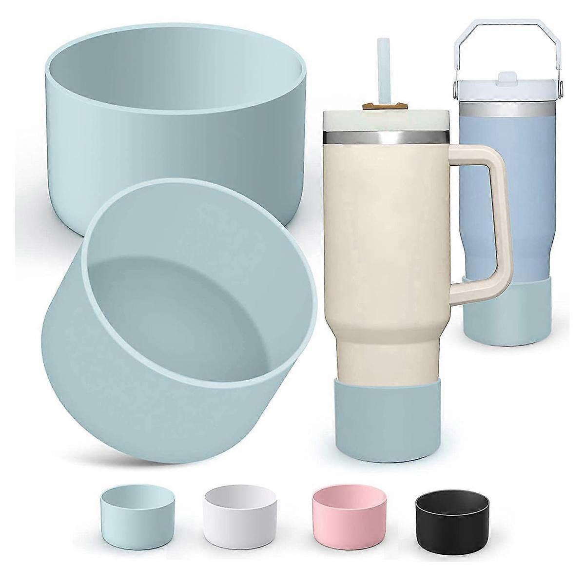4PCS Cup Silikon Boden-Schutzhülle Stiefel für Tumbler Quencher Adventure 40Oz & IceFlow 20Oz