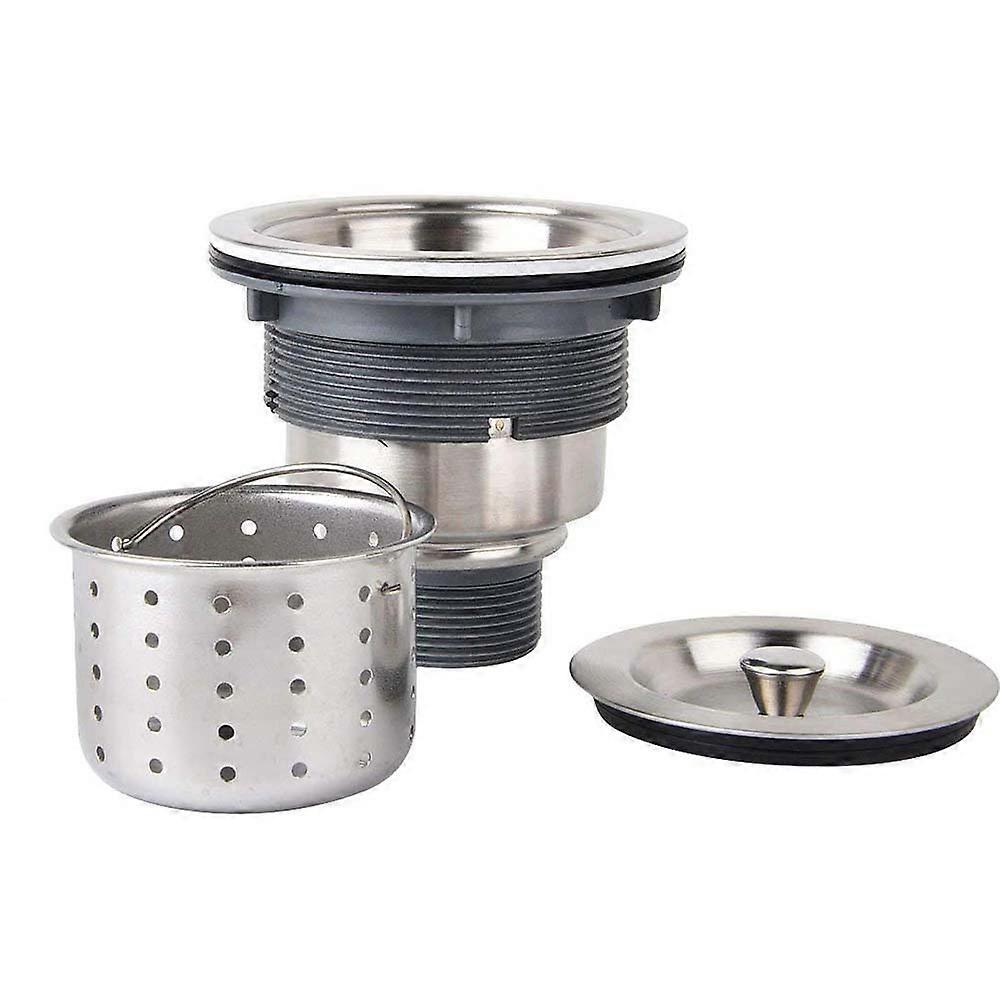 3-1/2-inch Kitchen Sink Strainer with Removable Deep Waste Basket