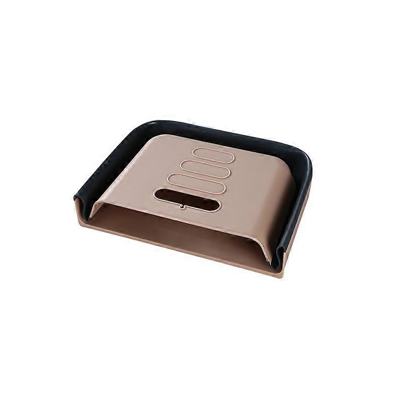 Hanging Kitchen Waste Bin Can Foldable Plastic Dustbin Wall Mounted (Brown)