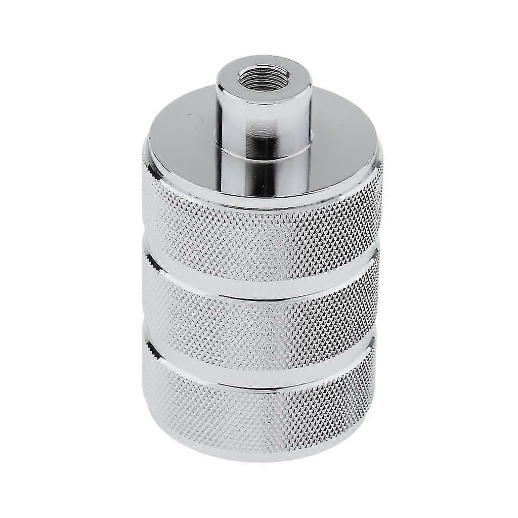 E27 Base Round Light Bulb Lamp Socket Holder Adapter Chrome