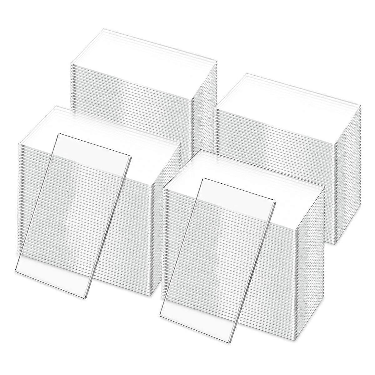 50Pcs Clear Acrylic Table Place Card Wedding Rectangle Seating Cards Names Tag Birthday Party DIY D