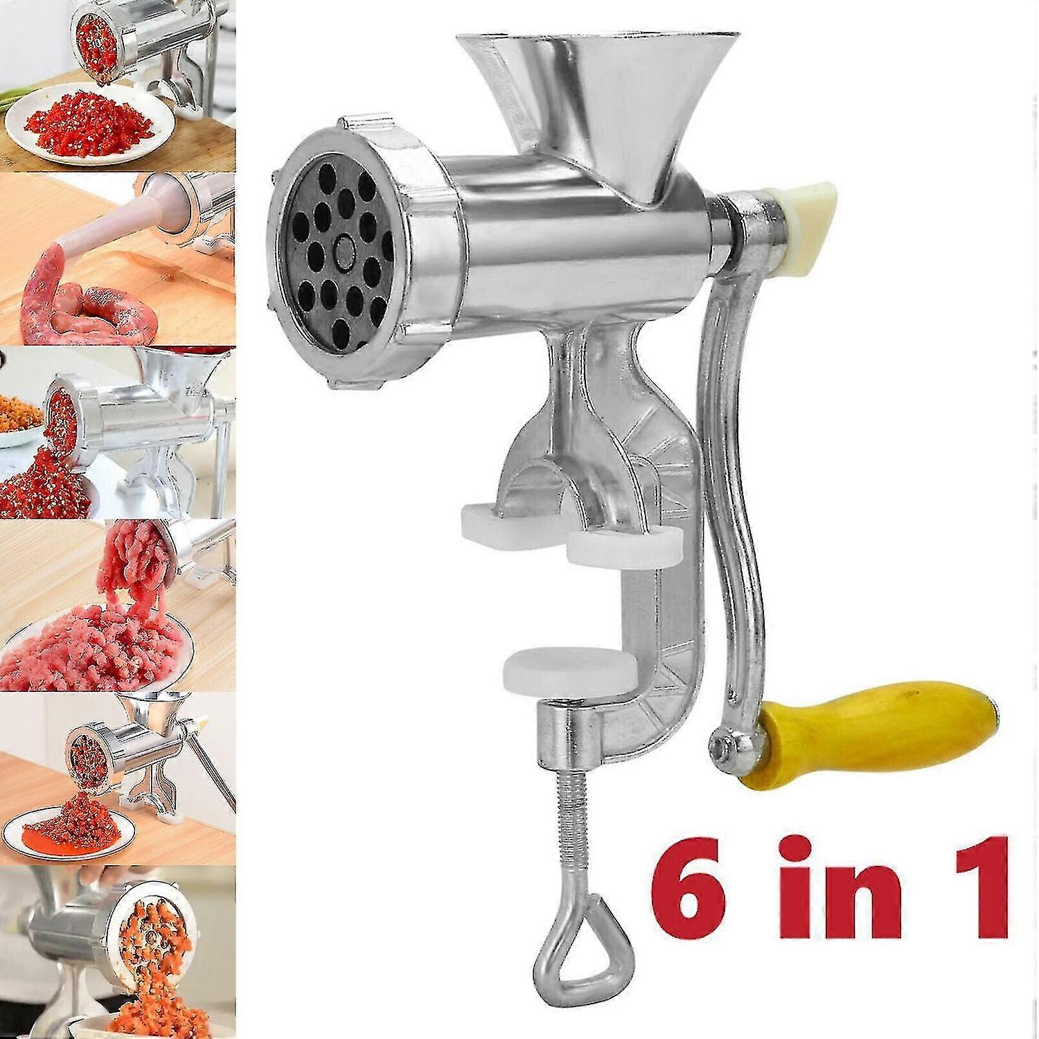 Manual Rotary Meat Grinder Mincer Machine Food Aluminium Alloy Sausage Maker