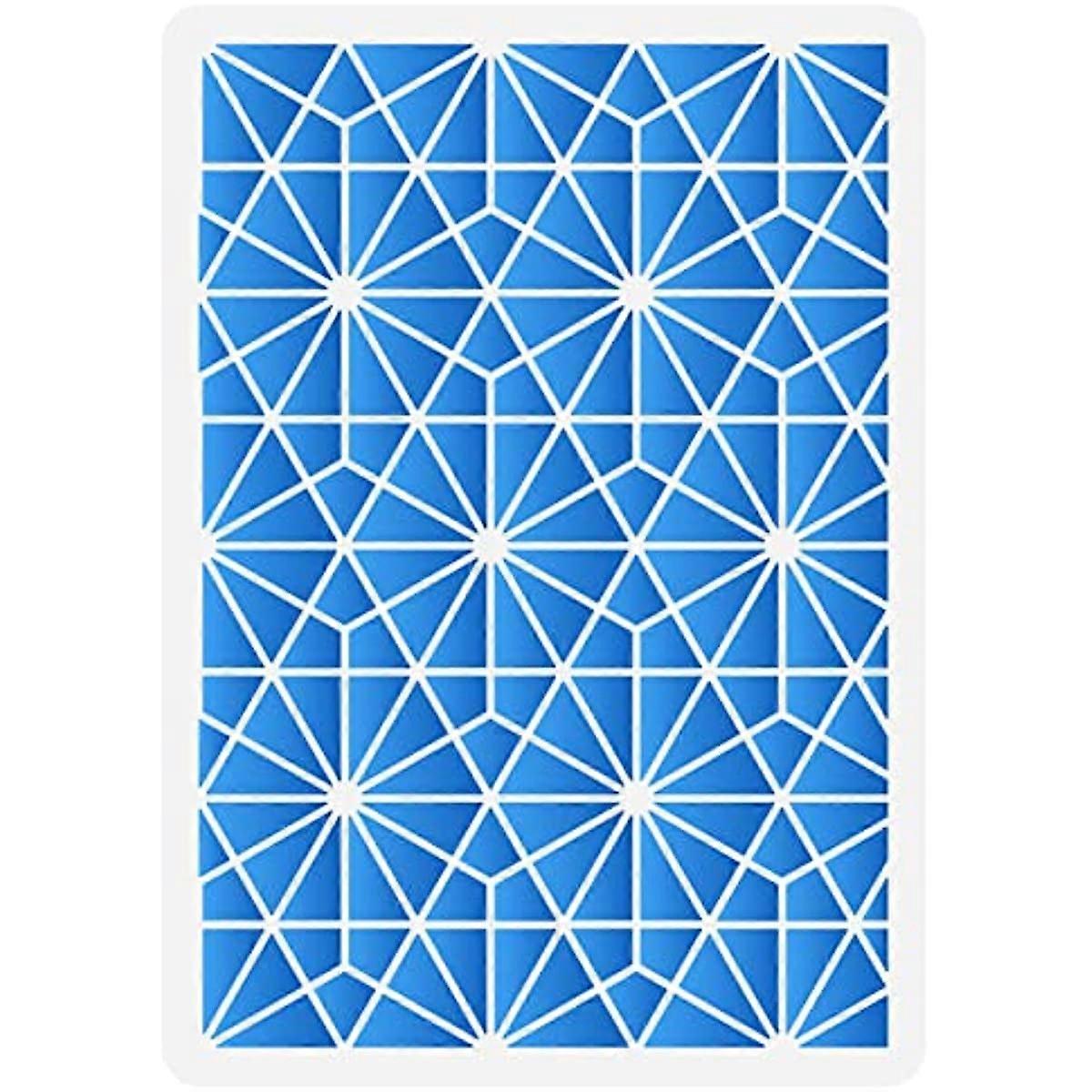 1pc Modern Geometry Painting Stencil Large Plastic Wall Stencils Triangles Hexagons Blocks Art Craft Stencils