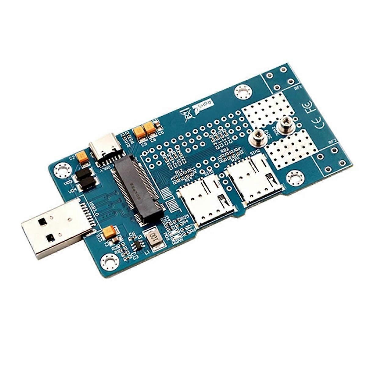 NGFF(M.2) to USB 3.0 Adapter with Dual NANO SIM Card Support 3G/4G/5G/LTE Module Suitable for Deskt