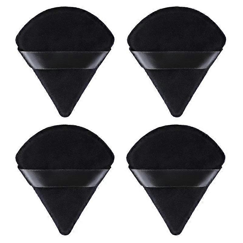 4Pcs Blender Puff Pure Cotton Face Soft Triangle Wedge Makeup Pad