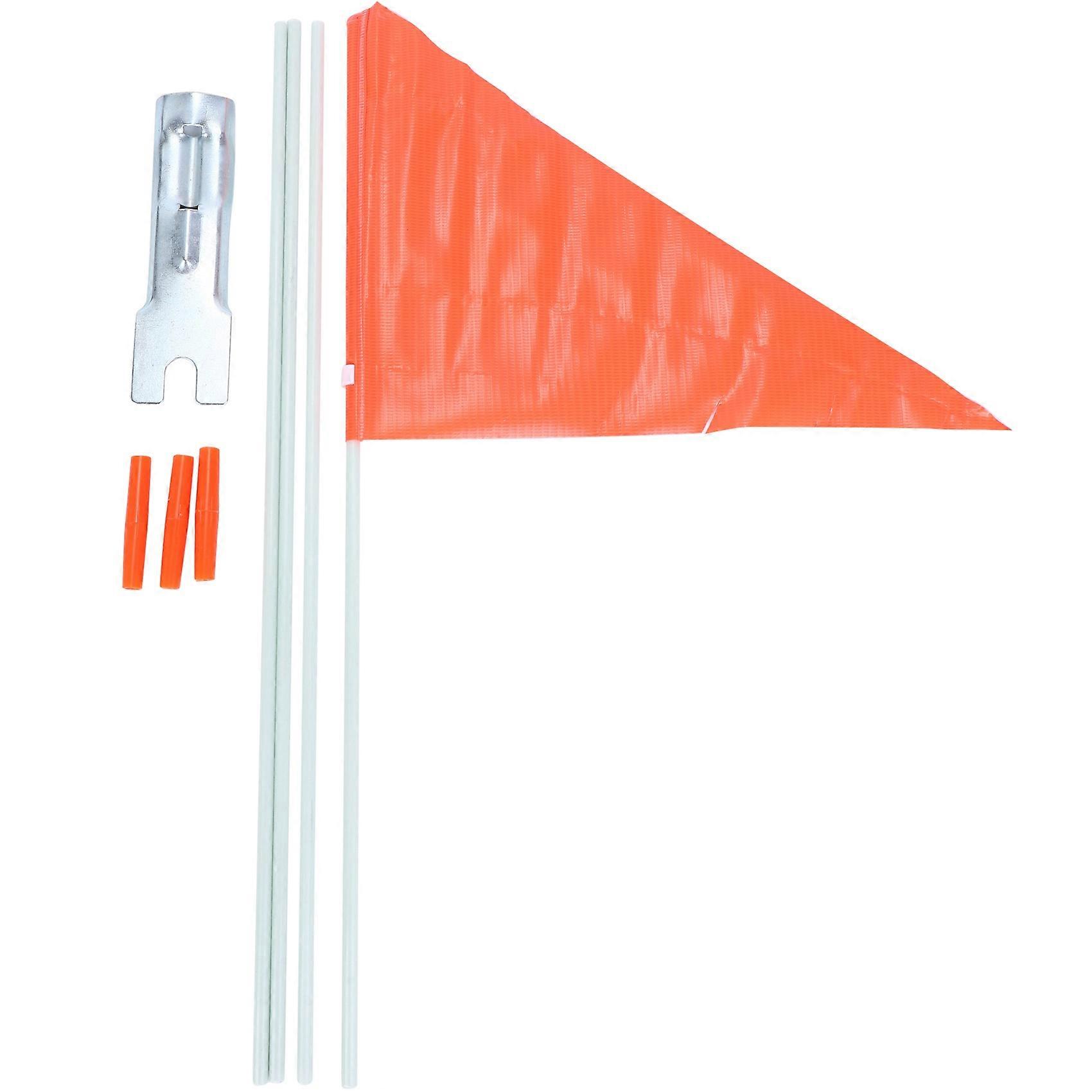 Safety Flag with Pole,6 Foot Adjustable High Visibility Bike Flag, Brightly Colored Waterproof Safe