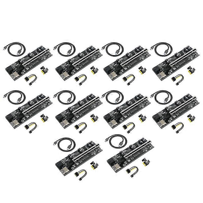 New Version 009S Plus PCIE Riser 1X to 16X Graphics Extension for GPU Mining Powered Riser Adapter