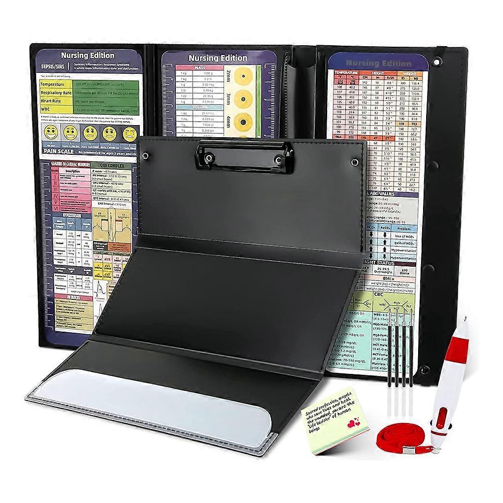 Appunti infermieristici pieghevoli, appunti infermieristica con infermieristica, penna a sfera retrattile 4 in 1 e 4 R