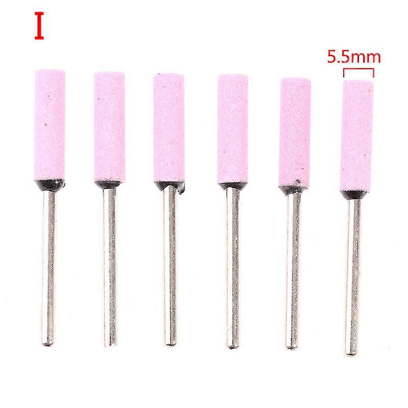 6pcs Gold Diamond Coated Cylindrical Burr 44855mm Chainsaw Sharpener Stone File Chain Saw Sharpening Carving Grinding Tools