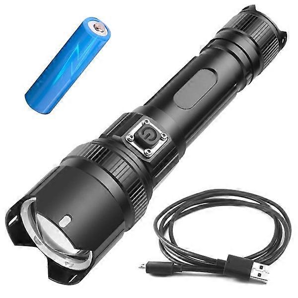 USB Rechargeable Flashlight (Battery No Included), Magnetic LED Flashlight, Supe