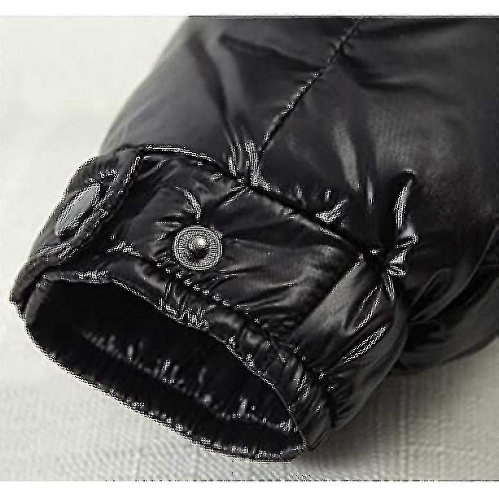 Shiny Down Jacket Men's Jacket Stand-up Tie Hood Down Jacket