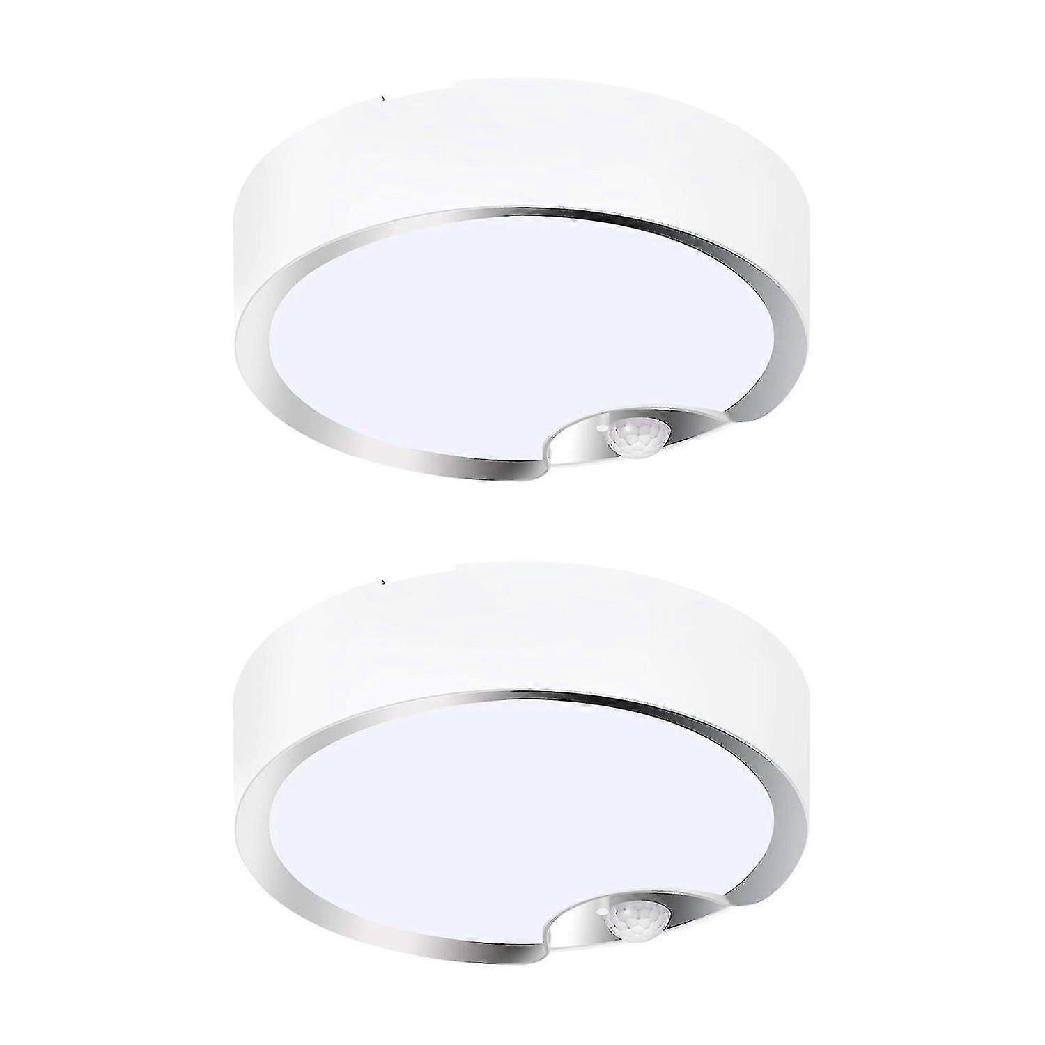 2x Motion Sensor Ceiling Lights Battery Powered Indoor / Outdoor Led Ceiling Lights For Corridor La