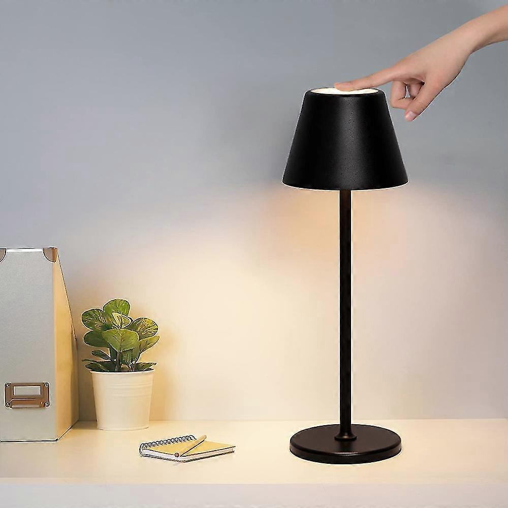 Wireless Table Lamp, Dimmable Led Table Lamp With Touch Switch  Rechargeable Usb-c