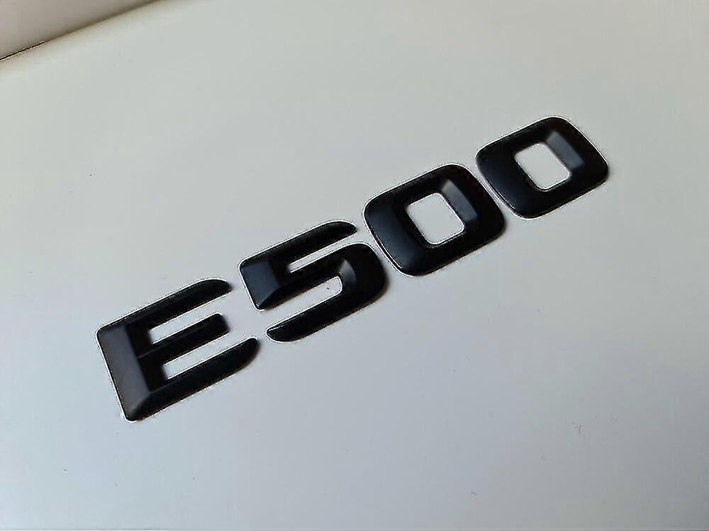 E500 Matte Black Letter Number Rear Boot Badge Emblem E Class Mercedes Matt