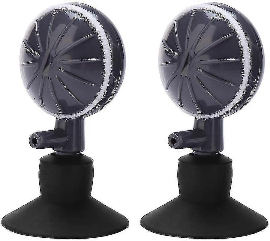 2 Pack Air Stone Discs With Suction Cup Bubble Air Stone Diffuser Rotary Adjustable Oxygen For Aquar (shikai)