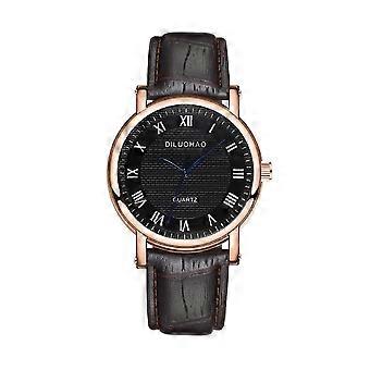 Pd627 / Dlh  Roman Numeral Scale Imitation Leather Watch