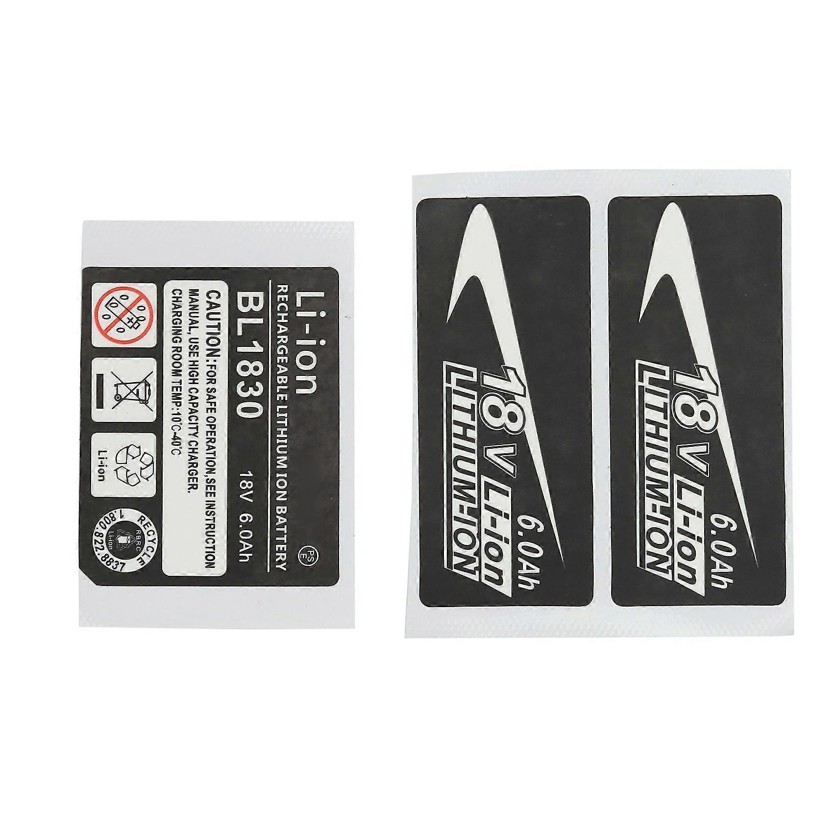 10 Sets Of Bl1830 Label Lithium Ion Battery 18v 6.0ah Sticker Label Suitable For 18v Battery Logo