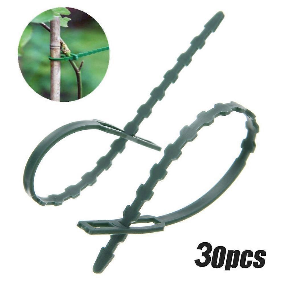 30Pcs 17cm Adjustable Reusable Plastic Climbing Support Garden Plant Cable Ties KAESI