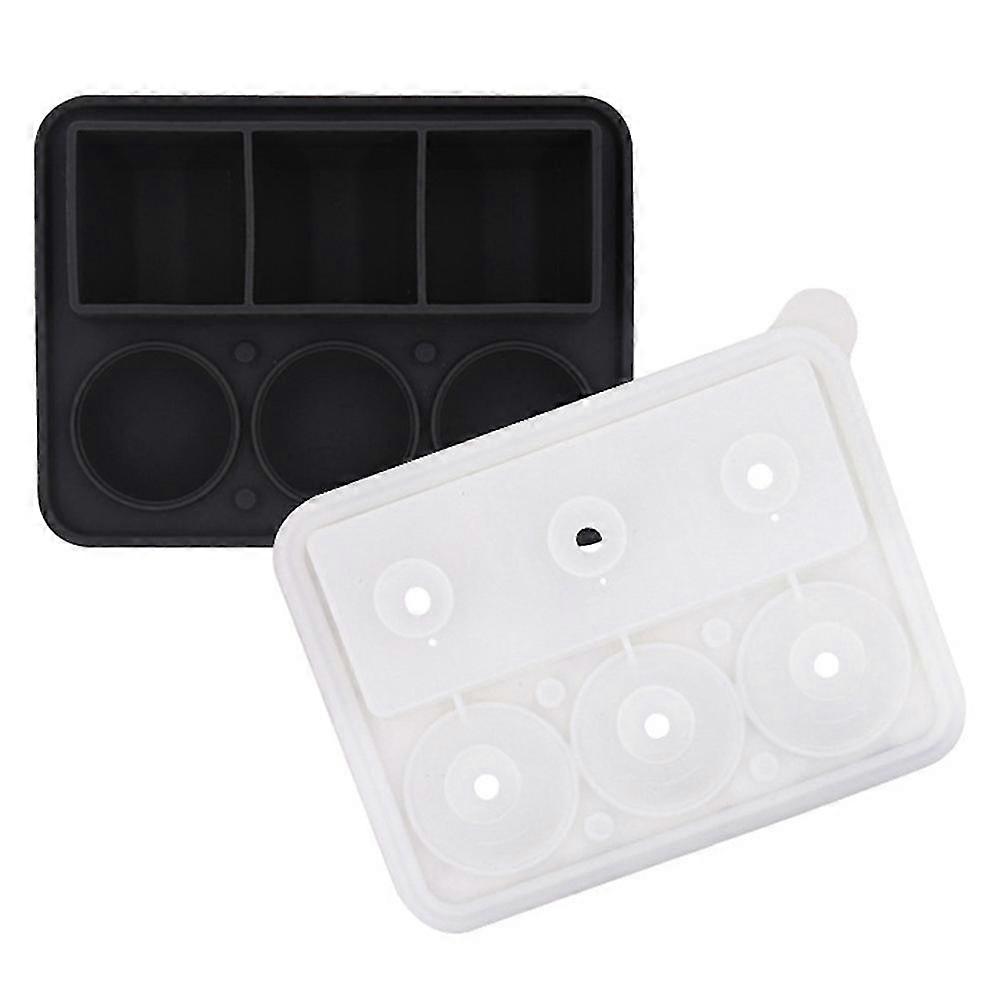 Ice Ball Maker,easy Release Ice Mold With Lid,silicone Square Round Ice Square Tray For Whiskey,coc