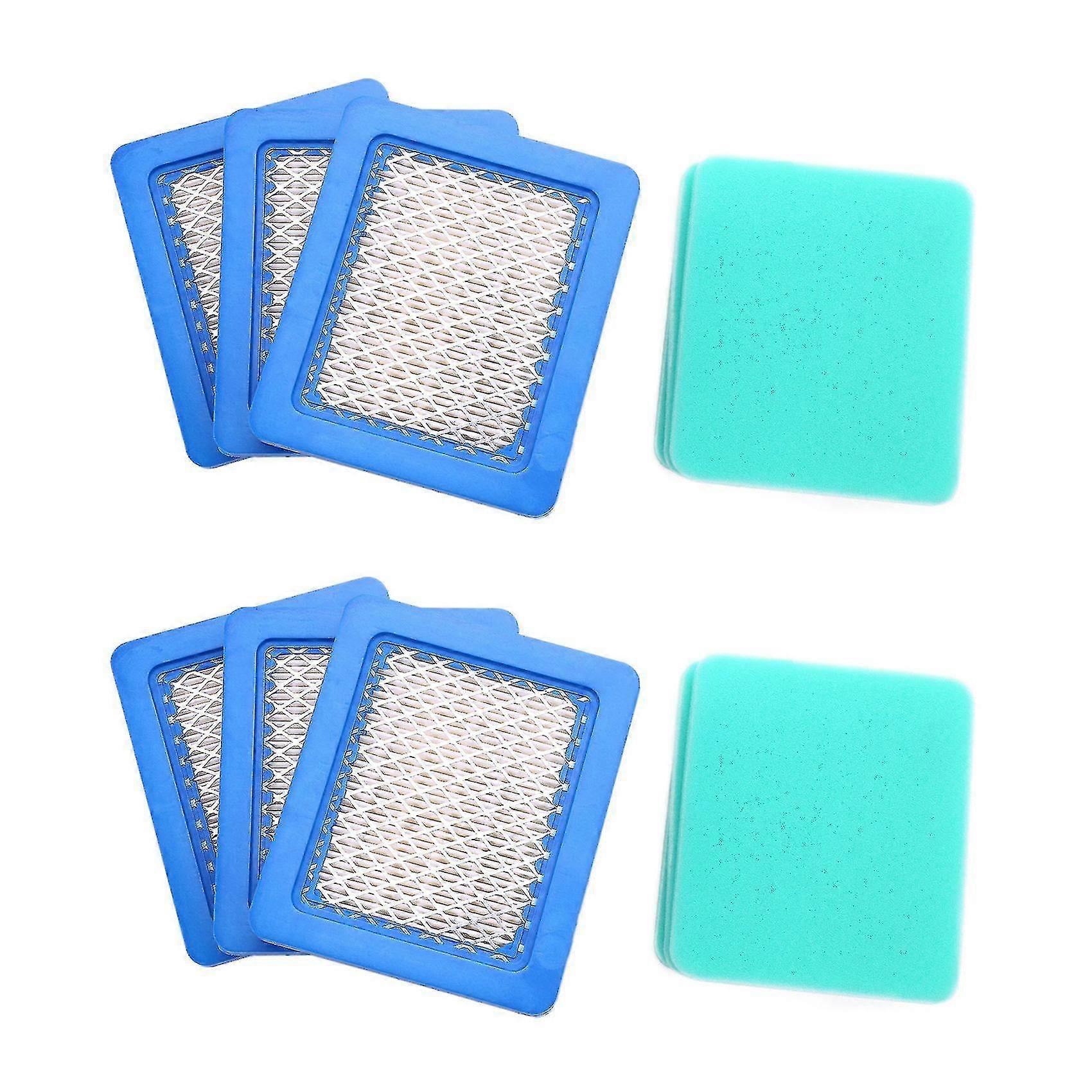 6 Pack 491588s Air Filter With Pre Filter Compatible With Briggs And Stratton