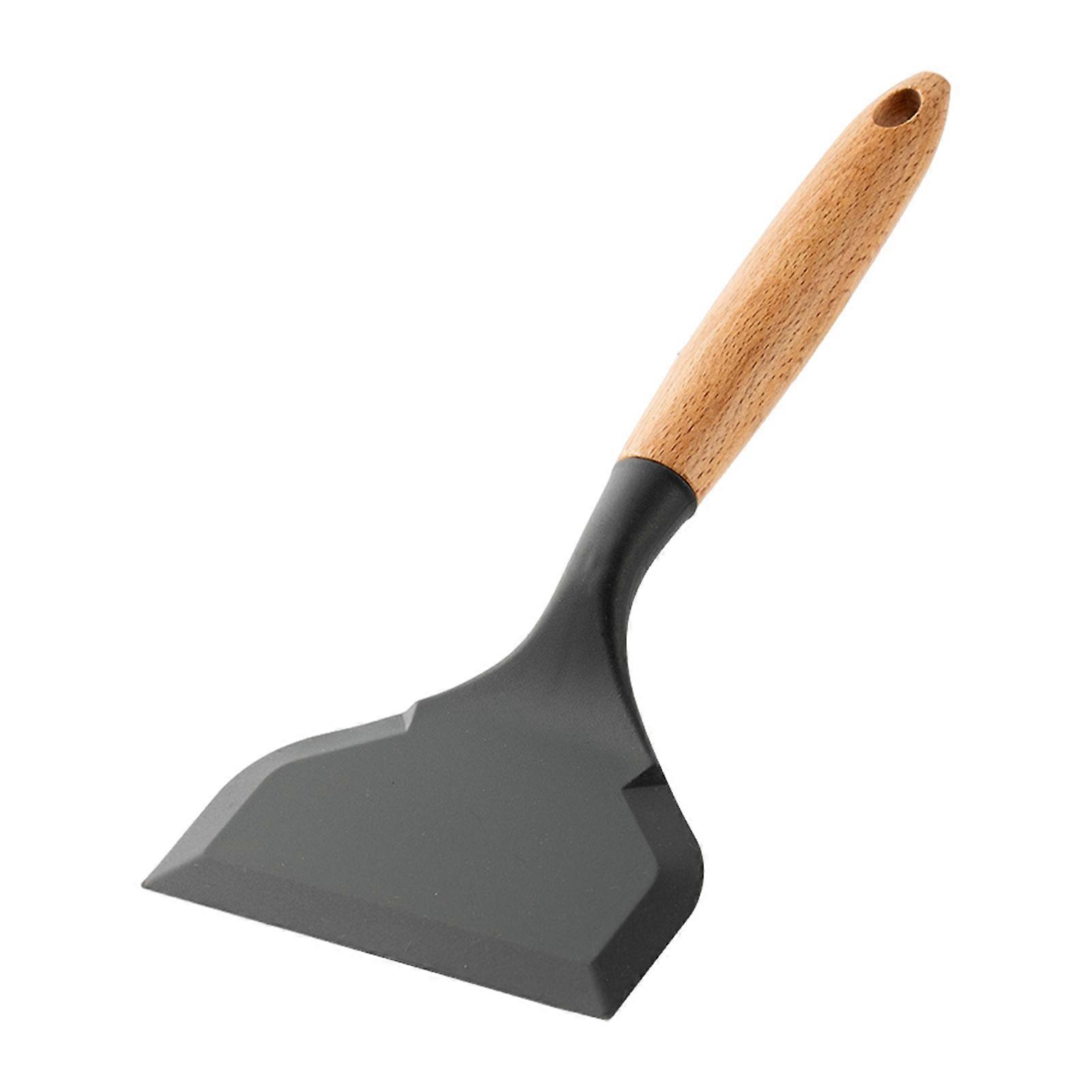 Silicone Spatula Cooking Utensils with Wooden Handle Reusable Heat-Resistant Dishwasher Safe Non-stick Cooking Shovel Spatula