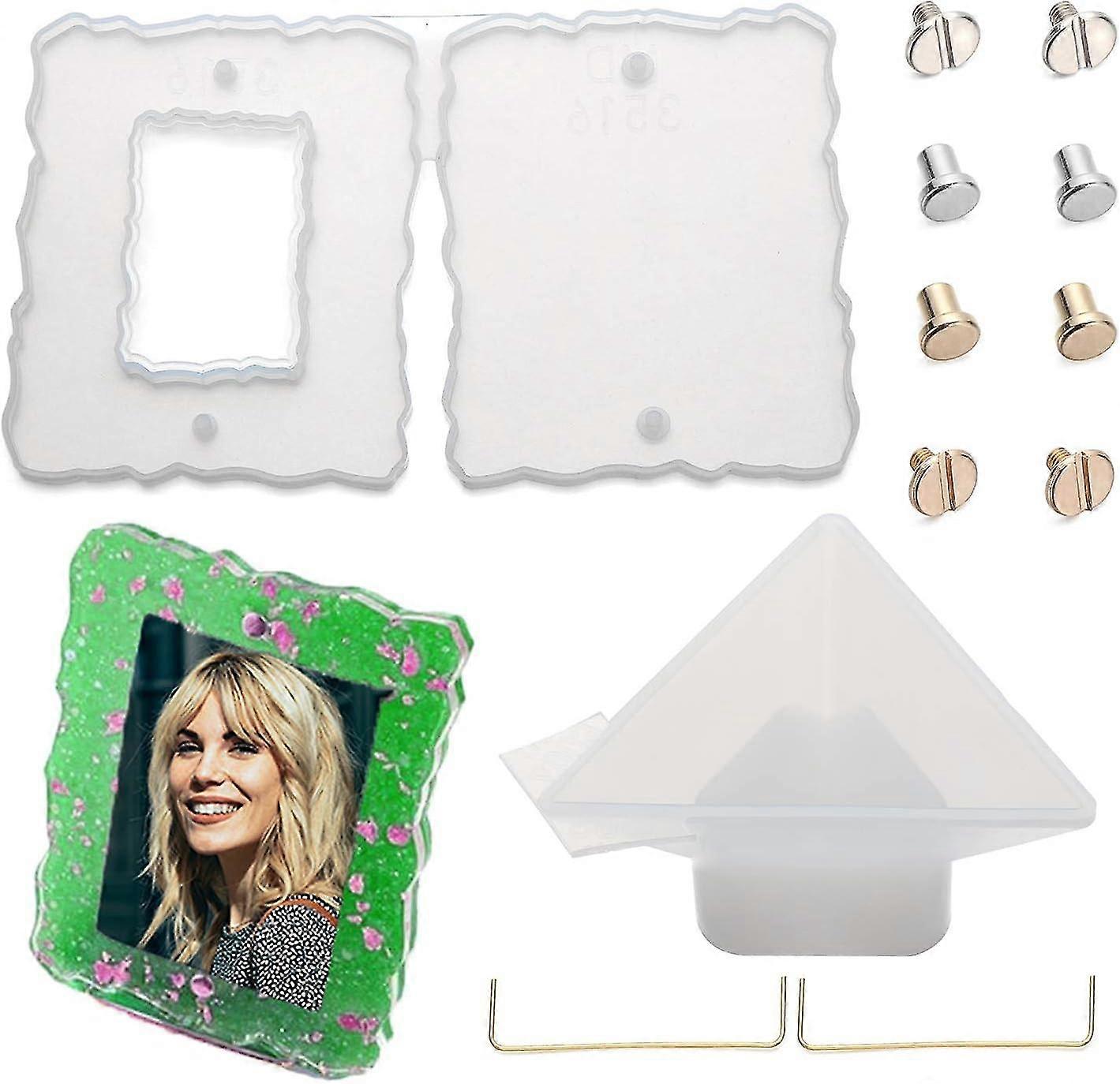 Handmade Mother's Day Gifts DIY Craft Casting Resin Mold for Photo Frame Silicone Molds for Epoxy Re Gift for family