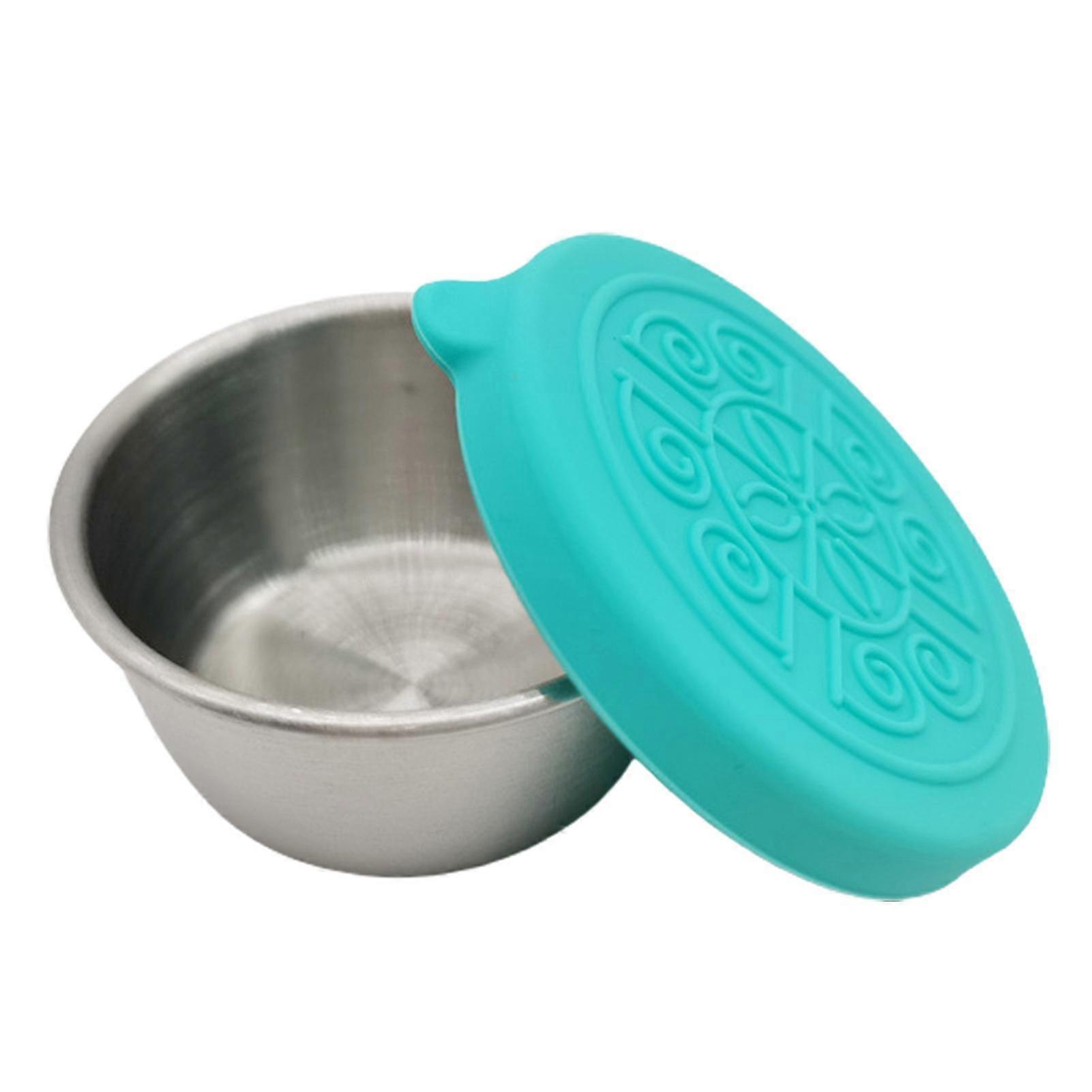 50ml Sauce Container Leakproof Reusable Pack Sauces Stainless Steel Dipping Sauce Cup With Silicone Lid For Lunch Box