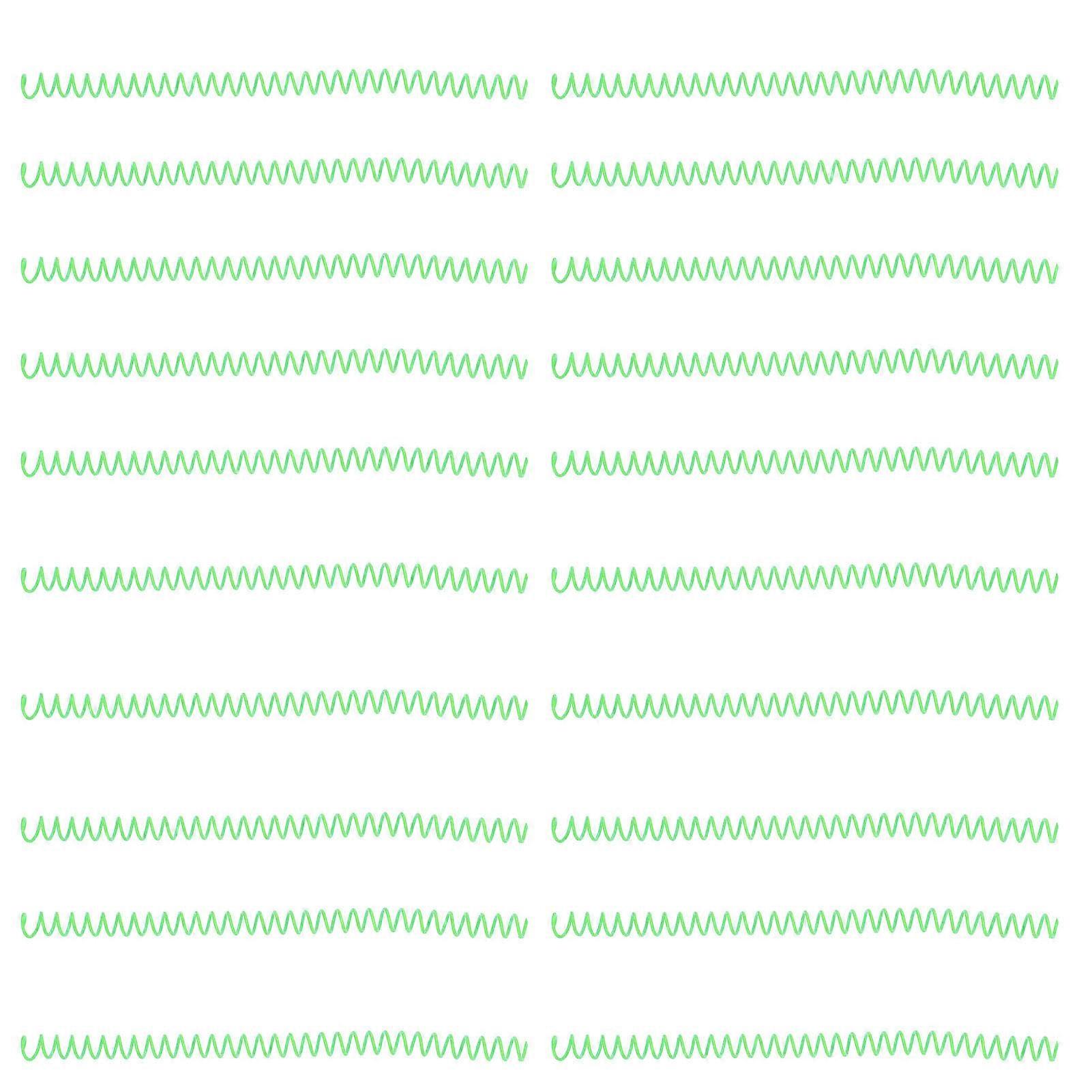 20Pcs螺旋装订线圈30张ABS塑料螺旋装订书卷，适用于文具工作绿色