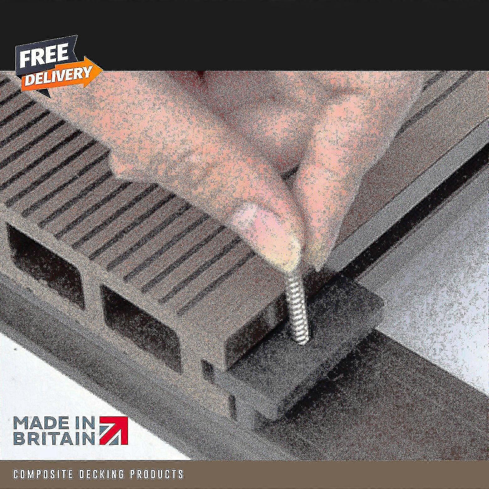 100 Composite Decking Clips Fixings T-clips Plastic Fasteners 100 Bag