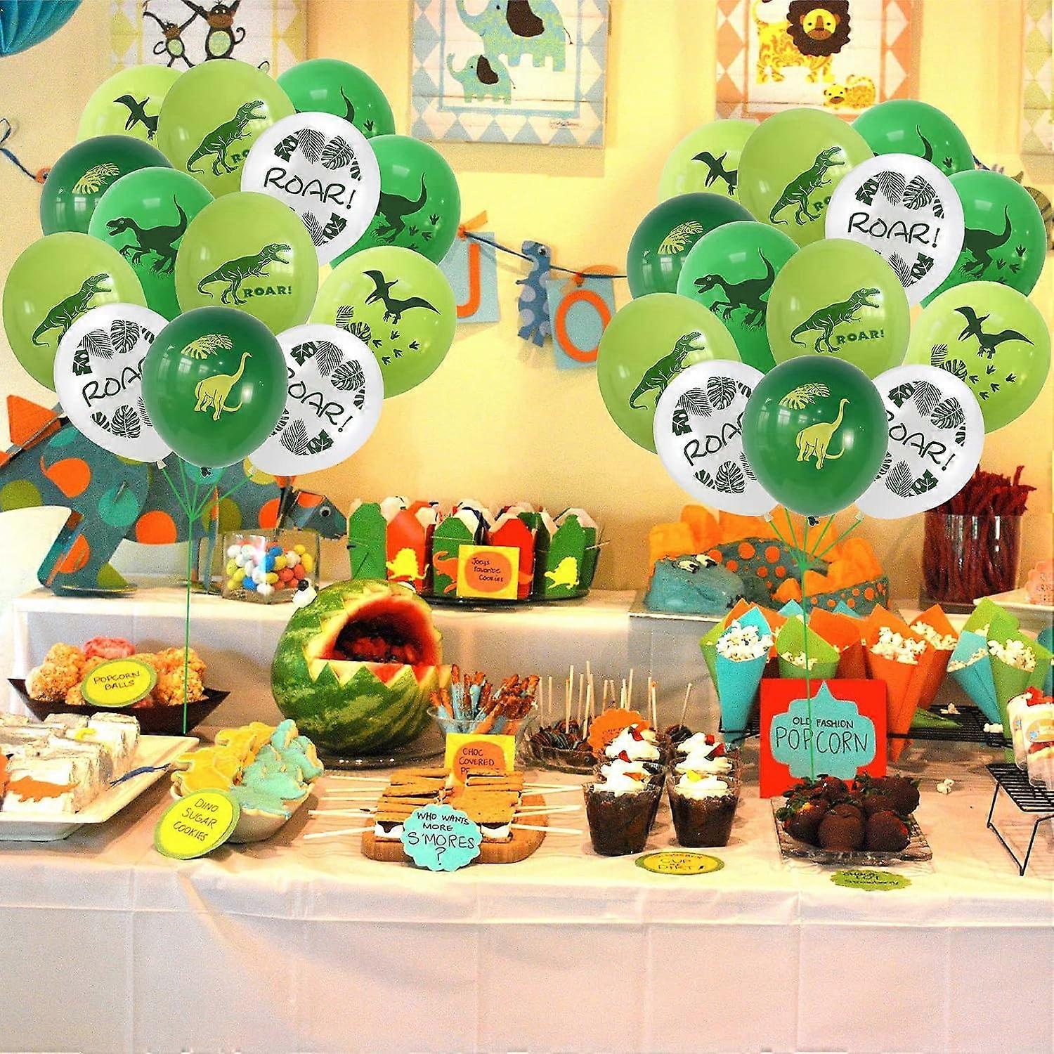 Dinosaur Balloons for Boys Birthday Party, 30 Pieces Dinosaurs Latex ...