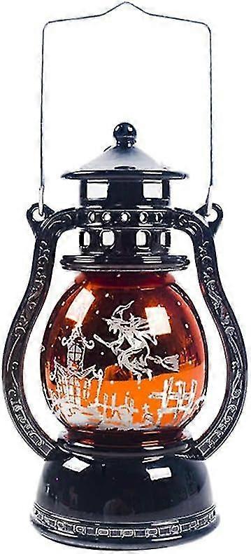 Halloween Portable Small Oil Lamp Retro Small Lantern Bar Atmosphere Layout Props, Retro Led Lantern Candlelight Ornaments