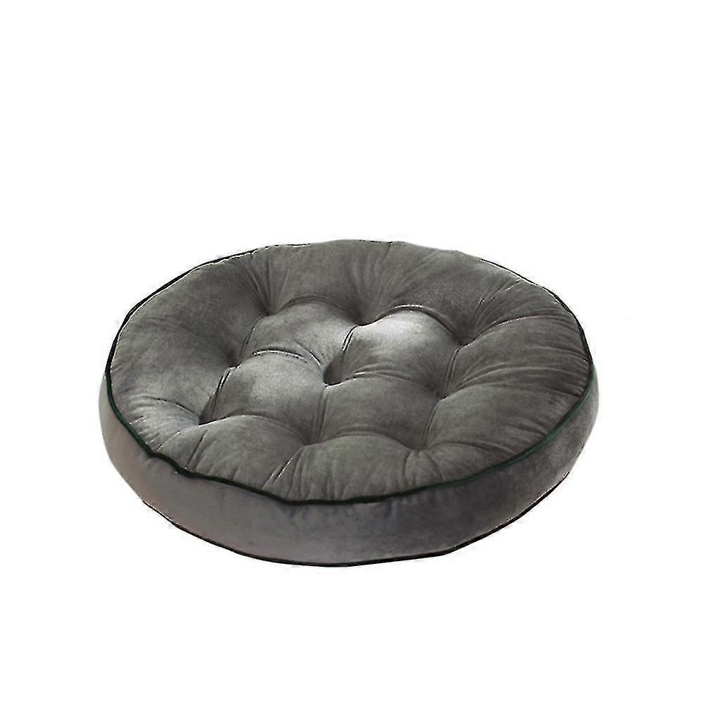 Pure Color Simple Dutch Velvet Round Cushion(58x58cm)(Gray)