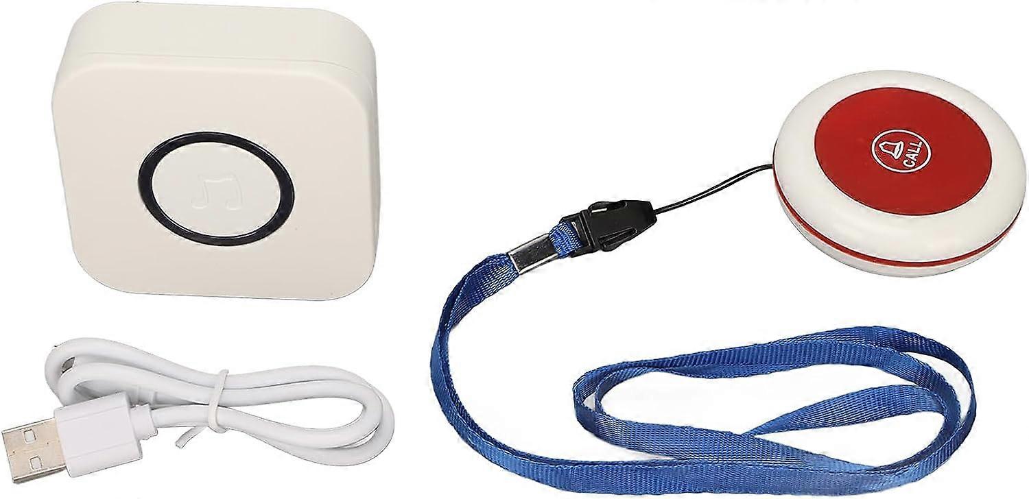 Wireless Caregiver Pager with Alert Button, Stable Signal, Wide Range, Easy to Carry