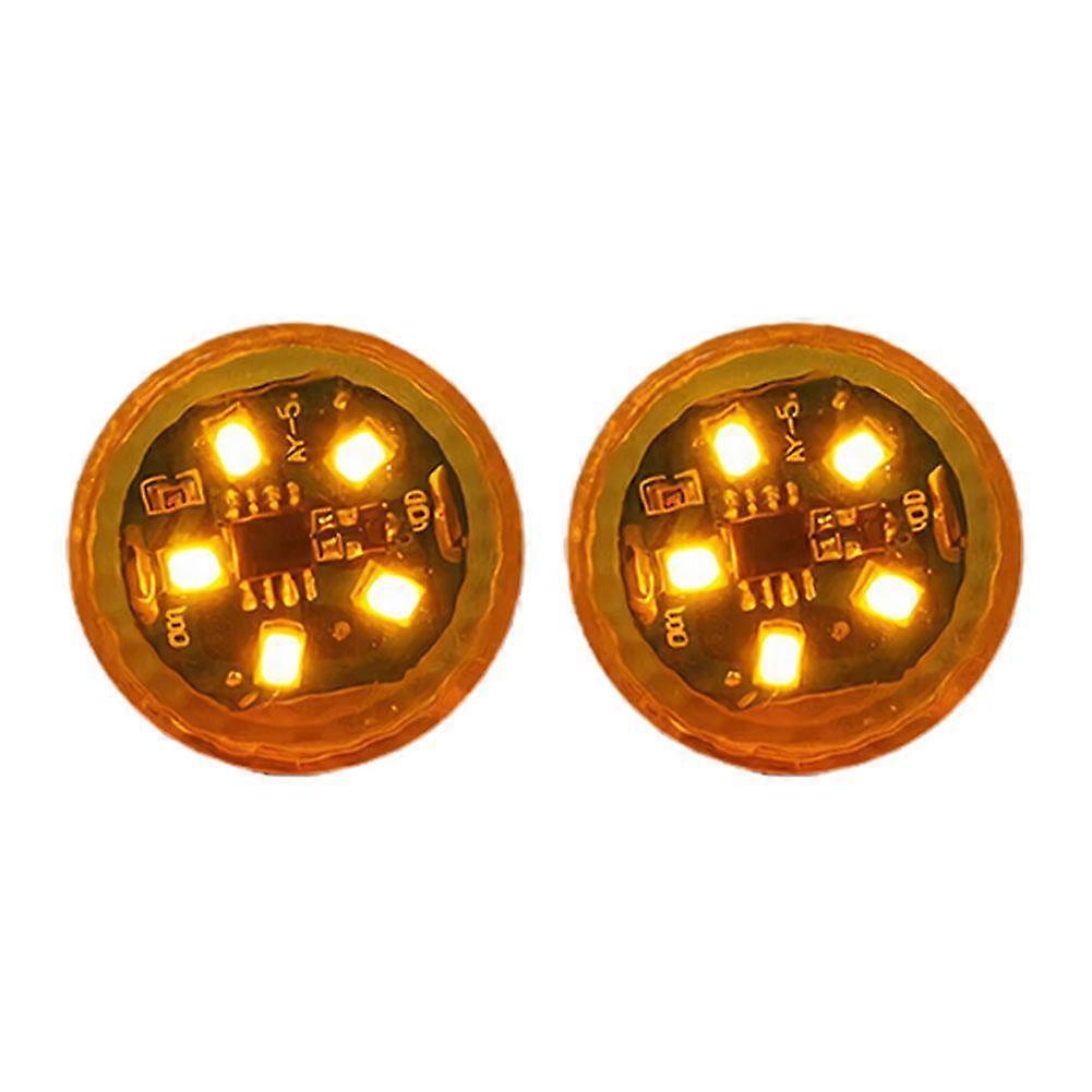 2PCS Universal Car Door 5 LED Opening Warning Signal Light Safety Warning Anti-collision Lights Flashing Alarm Lights Universal