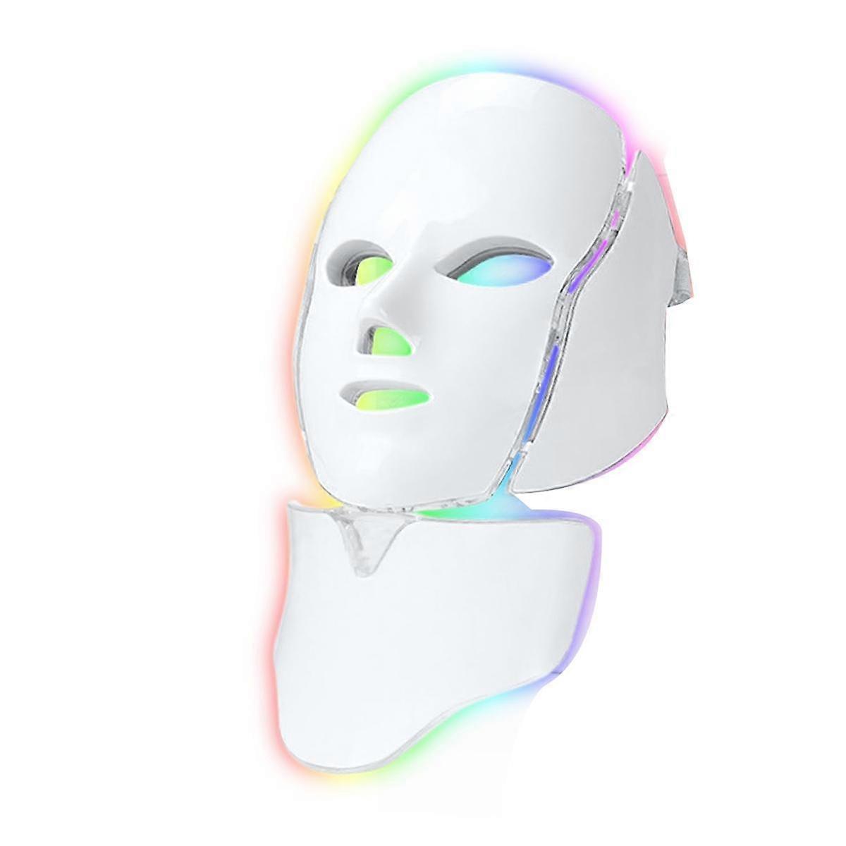 Blue Red Light Therapy Mask for Face, 7 Colors LED Face Mask Light Therapy, LED Face Mask Light Therapy -EU Plug