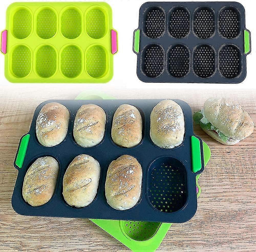Mini Baguette Ba Tray 11 X 9.5" Non-stick Perforated Pan Bread Cris Tray Silic Bread Ba Mold