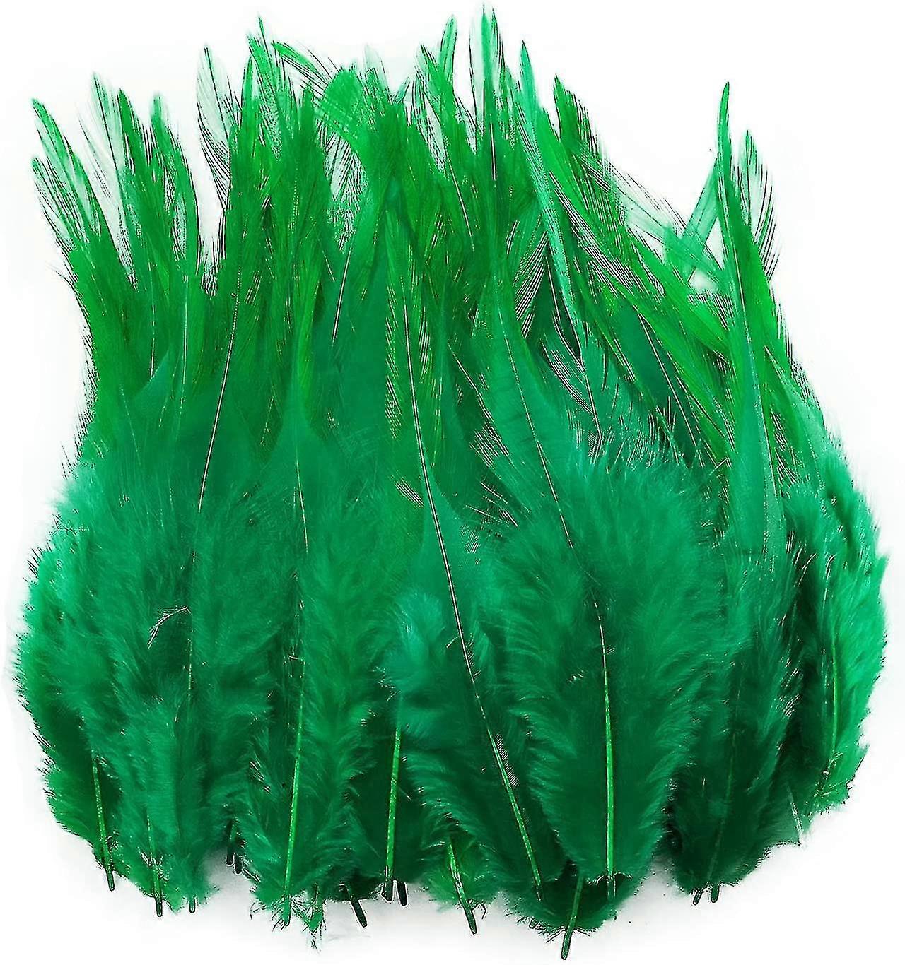 100 قطعة ريشة للحرف اليدوية (، أخضر)