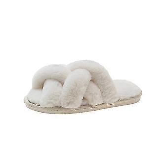 Memory Foam Tøfler Kvinner Fluffy tøfler Anti-skli Fleece House Slipper For utendørs innendørs sko-ZZY